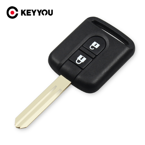 KEYYOU New Replacement Remote Car Key Shell Case Fob Keyless Entry 2 Button For Qashqai Nissan Micra Navara Almera Note ► Photo 1/5