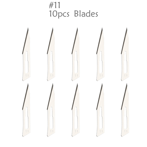 10pcs # 11 Stainless Steel Blades Engraving Cutter Blades Metal Blade Wood Carving Knife Blade Replacement Surgical Scalpel Craf ► Photo 1/6