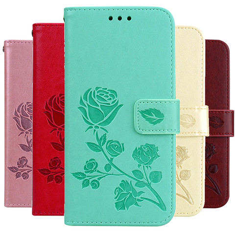 Rose Pattern Flip Case For Xiaomi Redmi Note 5A 5 Plus 6 Pro 6A 5A Note 5 Pro 5A Prime 4X 3S 4A S2 F1 Mi A1 A2 Lite 6 6A Cover ► Photo 1/6