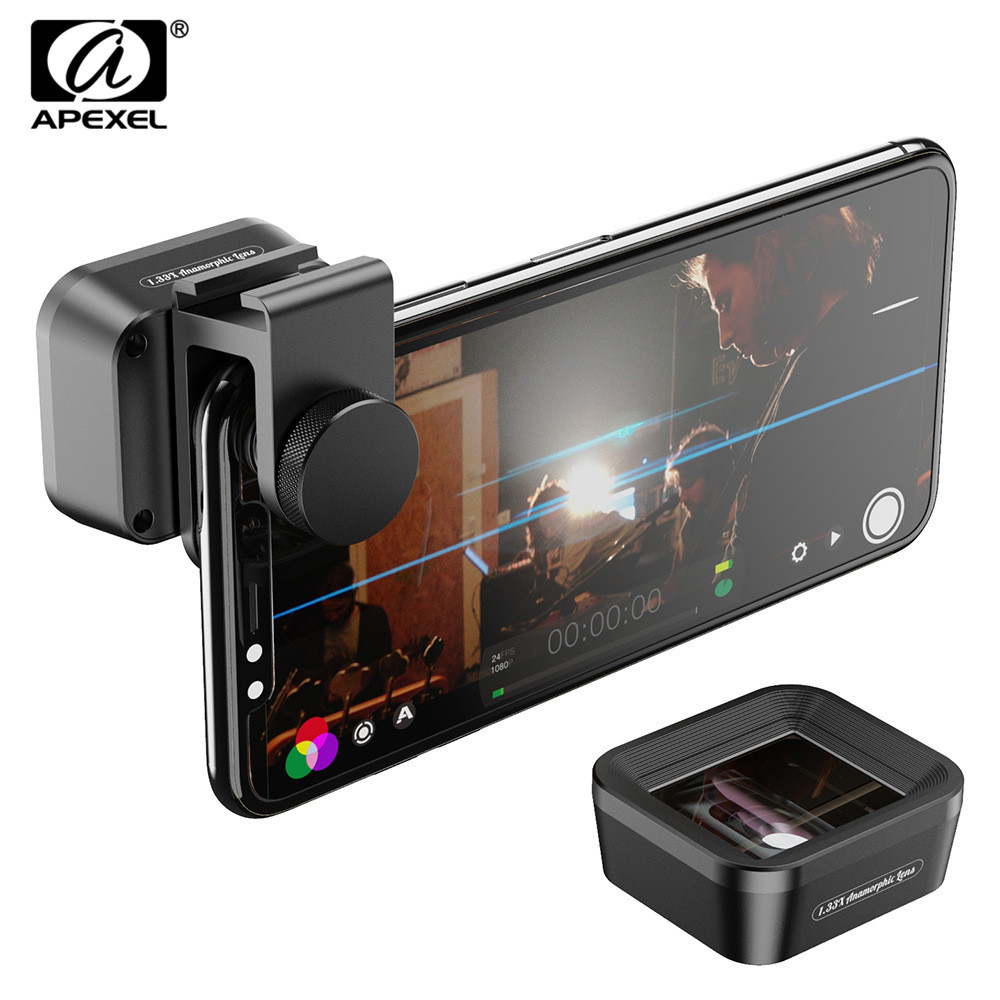 Melodieus Midden piloot APEXEL Pro Anamorphic Lens 1.33x Wide Screen Video Widescreen Slr Movie Mobile  Phone Lens for iPhone Huawei Samsung smartphones - Price history & Review |  AliExpress Seller - APEXEL Direct Store | Alitools.io
