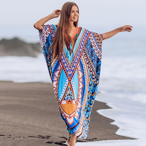 Women Plus Size Kaftan Swimsuit Cover Up Beach Caftan Dresses ► Photo 1/1