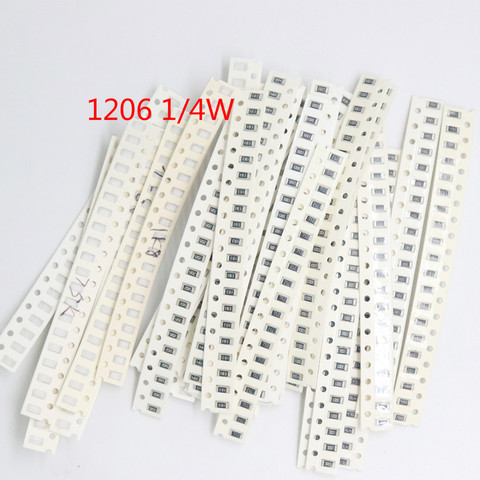 1206 0805 0603 SMD Resistor Kit Assorted Kit 1ohm-1M ohm 1% 33valuesX 20pcs=660pcs 1/4W 1/8W 1/10W Resistor Kit ► Photo 1/3