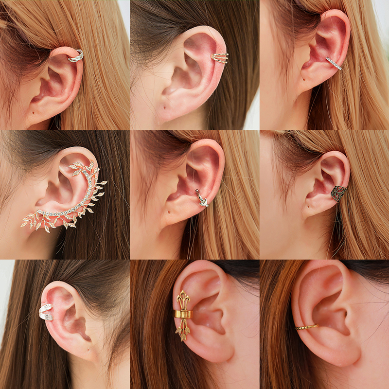 Modyle  Faux Pearl Ear Cuff 1 cm Silver or Gold Tones One Pair