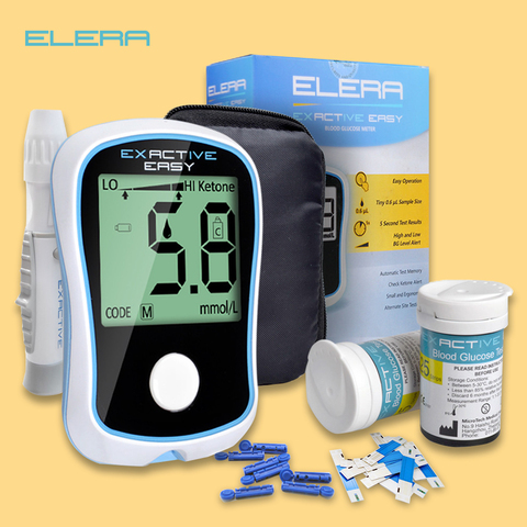 ELERA Blood Glucose Meter Medical Device for Measuring Blood Sugar Glucometer with Diabetic Test Strips for Diabetes Glucometro ► Photo 1/6