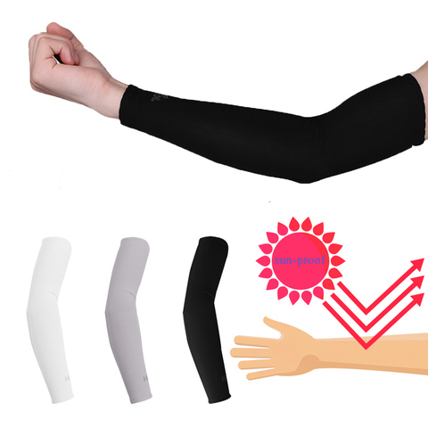 2Pcs Arm Sleeve Warmers Safety Sleeve Sun UV Protection Sleeves Arm Cover Cooling Warmer Running Golf Cycling Long Arm Sleeve ► Photo 1/6