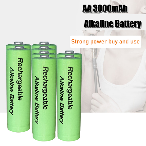 1-4PCS New Brand AA rechargeable battery 3000mah 1.5V New Alkaline Rechargeable batery for led light toy mp3 ► Photo 1/5