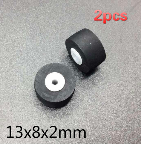 2pcs 13mmx8x2 for walkman wheel belt pulley rubber audio pressure recorder cassette deck pinch roller tape Stereo player ► Photo 1/4