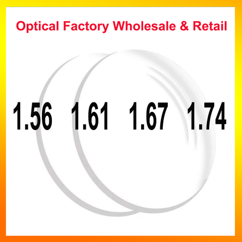 1.56 1.61 1.67 1.74 Anti-Blue Light Aspheric Prescription Lenses For Myopia Presbyopia Astigmatism Plus Hard & Film Resin Lens ► Photo 1/6