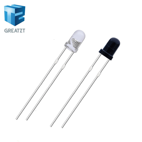 GREATZT 10pairs F3 3MM 940nm LEDs infrared emitter and IR receiver diodes each 5pcs Infrared to tube For arduino ► Photo 1/2
