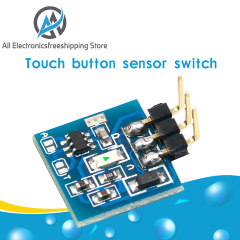 1pcs TTP223 Capacitive Touch Sensor Switch Module DC2.5V-5.5V self-locking or jog mode with LED lamp ► Photo 1/6