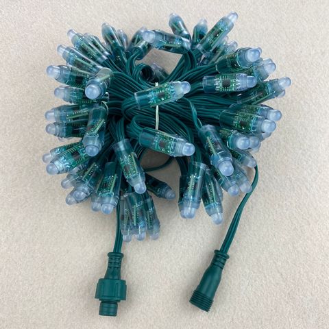 Promotion!!!100pcs/set DC12V addressable 12mm WS2811 led smart node,RGB full color;all GREEN 18AWG)wire,IP68;with 13.5mm pigtail ► Photo 1/6