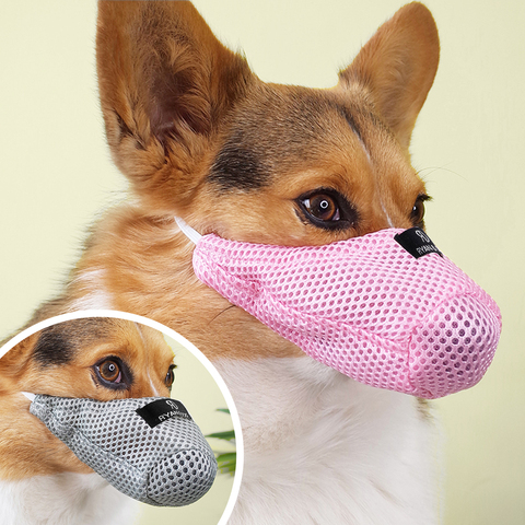 Mesh Dog Muzzle Pet Mouth Mask Anti Biting Dogs Traning Muzzle No Bite Anti Bark For Small Medium Dog Yorkshire Chihuahua ► Photo 1/6