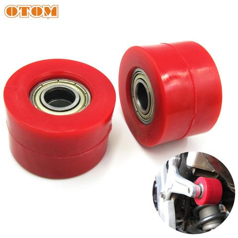 OTOM 2 Pcs Drive Chain Roller Pulley Wheel Slider Tensioner Wheel Guide For Street Bike Enduro Motorcycle Motocross CRF 8mm 10mm ► Photo 1/6