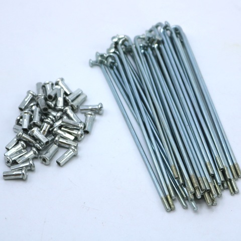 Electric bicycle 12G Diameter 2.5mm Length 56-240mm spokes #45 Steel + nipples 37pcs/lot ► Photo 1/4