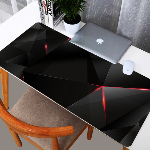 Black Red Geometric Design Customisable Mouse Mat Large Extended Mousepad Gaming Mouse Pad Size Office Decoration Desk Mat ► Photo 1/6