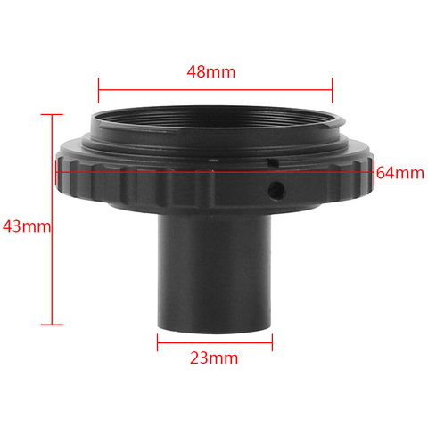 T2 Mount Camera Adapter EOS SLR Camera 23.2mm Eyepiece Ports Microscope Adapter For 23.2mm Interface Biological Microscope ► Photo 1/6