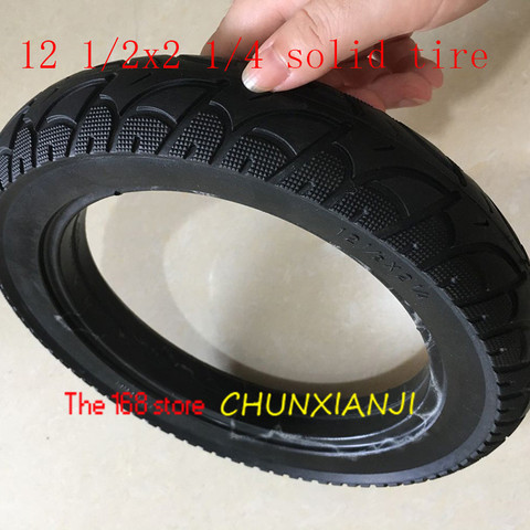 Lightning Delivery12 1/2X2 1/4 solid tire12 1/2*2 1/4 tubeless tyre for electric vehicle scooter non- inflatable explosion-proof ► Photo 1/6