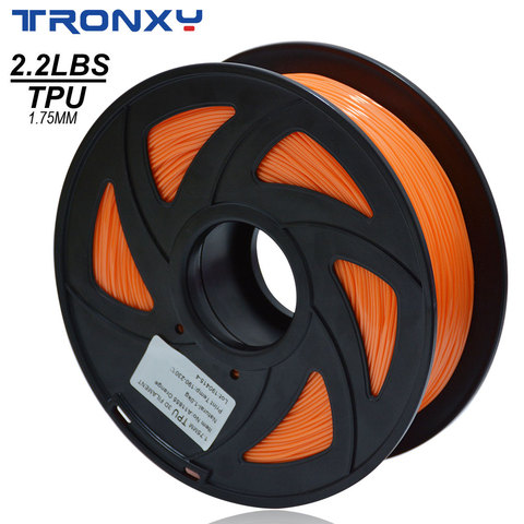 Big sale Tronxy 3d printer Filament TPU 3D Flexible TPU Filament 1.75mm 2.2 LBS (1KG) Material TPU More Choices of Color ► Photo 1/6