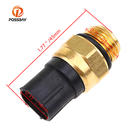 POSSBAY Motorcycle Radiator Fan Switch Thermo Switch For Suzuki Kawasaki Coolant Temperature Sensor Motorbike Accessories ► Photo 1/6