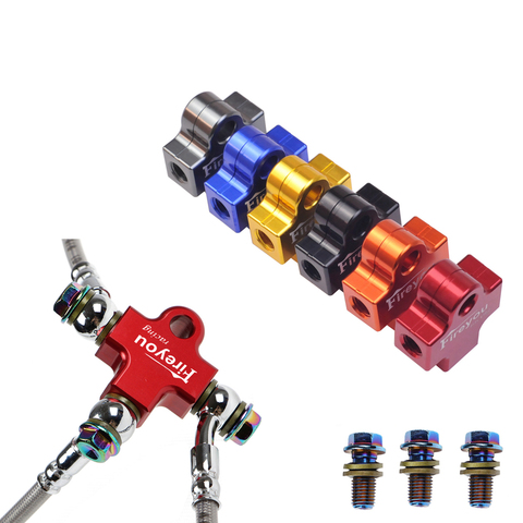 Hydraulic Brake Hose Connector Adapter Tee Coupling for Motorcycle Dirt Pit Bike ATV Brake System Tubing Connection Oil Link ► Photo 1/6