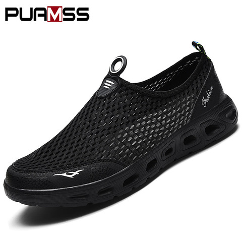 PUAMSS 2022 Aqua Shoes Men Outdoor Hiking Shoes Breathable Slip-On Outdoor Sneakers for Man Trekking Trail Men Water Shoes ► Photo 1/6