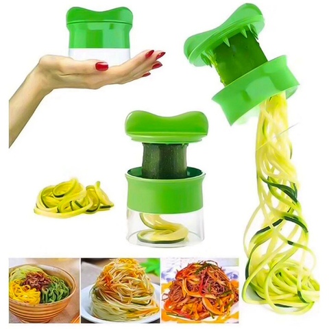 Portable Spiralizer Vegetable Slicer Handheld Spiralizer Peeler Stainless  Steel Spiral Slicer for Potatoes Zucchini Spaghetti