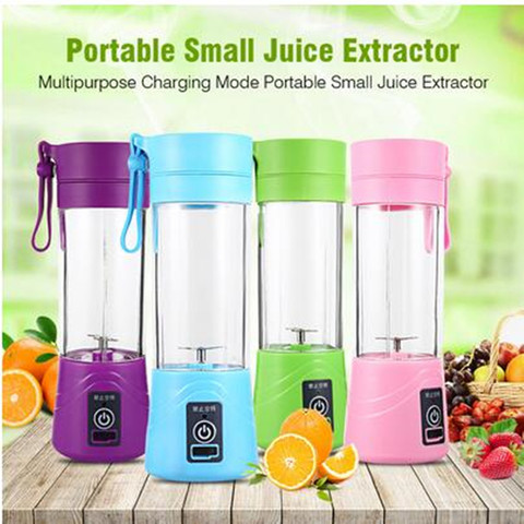 Portable Blender Mixing 380ml Plastic Smoothie Shakes Blender Extractor Mode USB Rechargeable Automatic Juicer Cup ► Photo 1/6