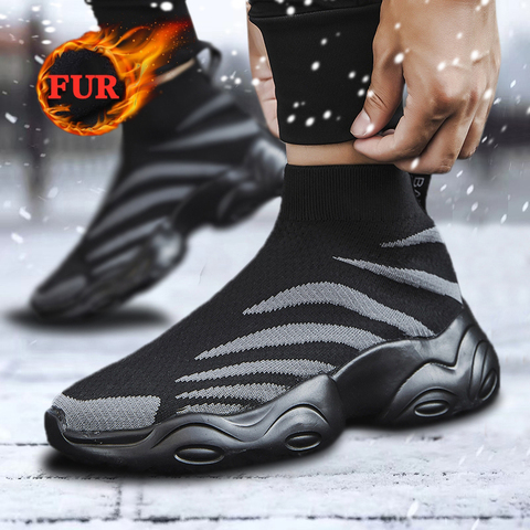 Summer Men Sports Shoes Ladies Fashion Casual Shoes Boots Socks Shoes Running Warm Breathable Couple Shoes Plus Size Plus Cotton ► Photo 1/6