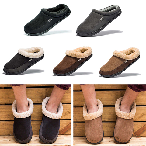 Warm Cotton Slippers Winter Men Casual Shoes Bathroom Home Soft Slippers Plush Non-slip Slippers Indoor Footwear Large Size 4950 ► Photo 1/6