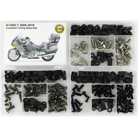 For BMW K1200LT 2005 2006 2007 2008 2009 2010 Complete Cowling Full Fairing Bolts Kit Screws Steel Nuts Fairing Clips ► Photo 1/6