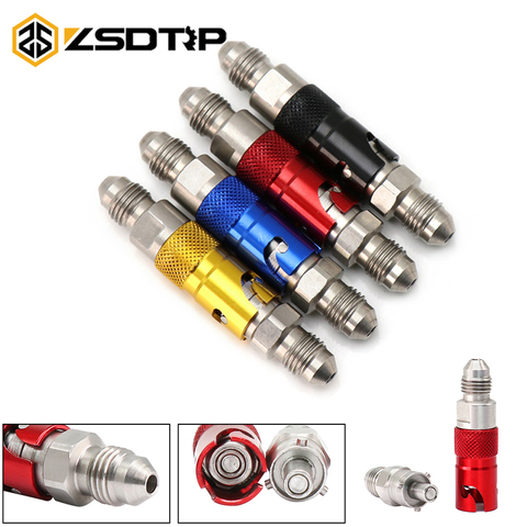 ZSDTRP Motorcycle AN3 Stainless Brake Caliper Cover Quick Release Fittings Fuel Adapter Removal Brake Line Connector ► Photo 1/6