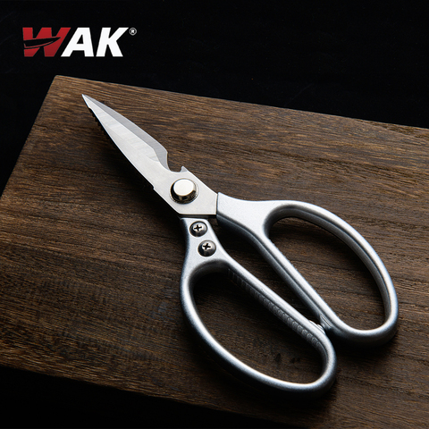 WAK Kitchen Scissors Stainless Steel Household Powerful Chicken Bone Scossors Multi-purpose Professional Sharp Scissors ► Photo 1/6