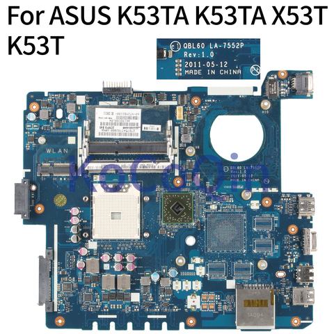 KoCoQin Laptop motherboard For ASUS K53TA K53TA X53T K53T Mainboard QBL60 LA-7552P ► Photo 1/3