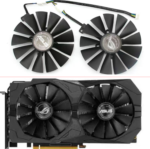 2pcs 95mm FDC10M12S9-C 0.25AMP RX470 RX570 For  ASUS Radeon RX 470 570 4G ROG STRIX GAMING OC GAMING Graphics Card Cooling Fans ► Photo 1/5