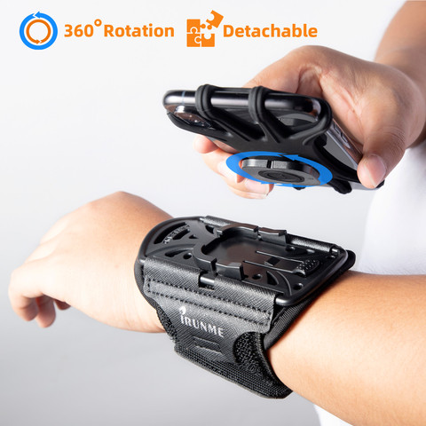 Removable rotating sports phone wristband running wrist bag generation driving takeaway navigation arm bag fitness cycling trave ► Photo 1/6