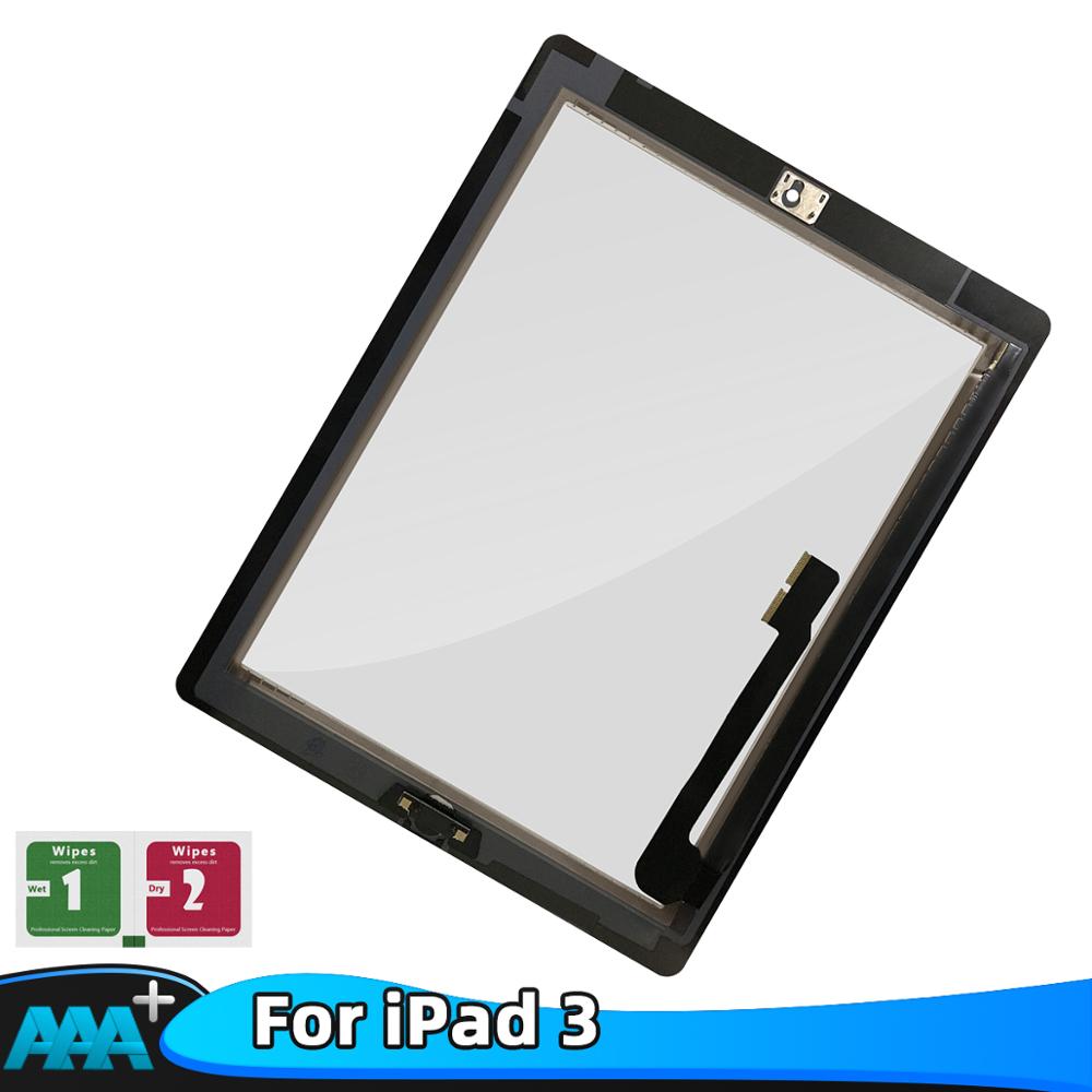 Touch Screen Digitizer Lens Glass+Home Button For Apple iPad 3 A1416 A1403 A1430 