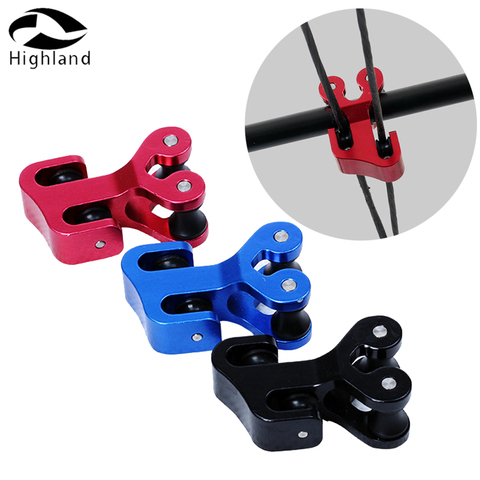 Aluminum Archery Hunting Roller Glide Bow String Separator Pulley cable slide Compound Bow String Splitter for Shooting ► Photo 1/1