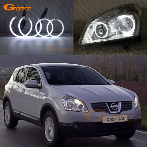 Excellent CCFL Angel Eyes kit Halo Ring Ultra bright For Nissan Qashqai J10 2007 2008 2009 2010 pre facelift headlight ► Photo 1/6