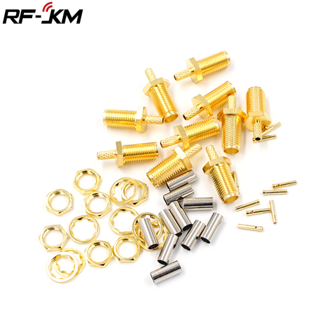 10Pcs High-quality SMA Female Plug crimp for RG174 RG316 RG178 RG179 LMR100 Cable RF Connector ► Photo 1/5