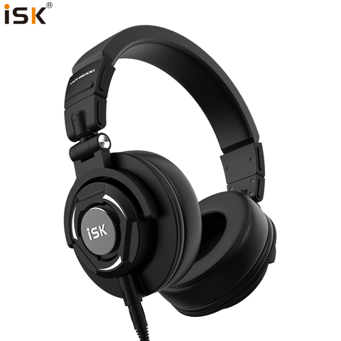 ISK MDH9000 Fully enclosed Monitor Headphone for DJ/audio mixing/recording studio monitoring with hard carry case ► Photo 1/5