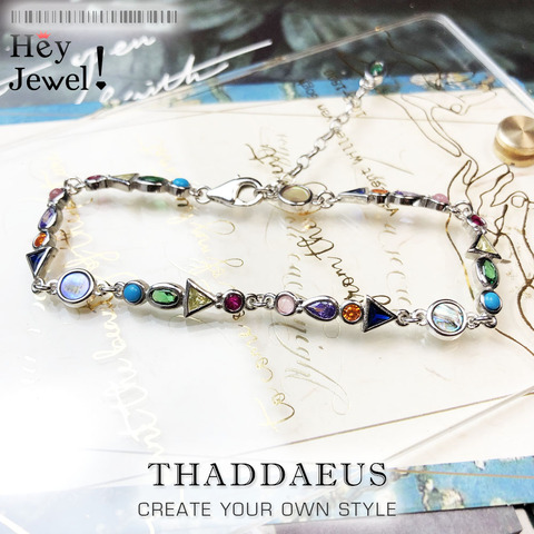 A Journey to Paradise Bracelets 2022 New Colourful Link Chain 925 Sterling Silver Fashion Jewelry Boho-inspired Gift For Women ► Photo 1/6