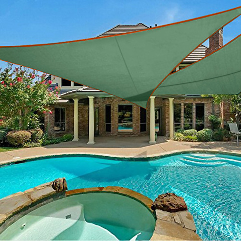 Triangle Sun Shelter Waterproof Shade Sail Canopy Sunshade Protection Outdoor Garden Patio Pool Anti UV Awning Tarp Tent 3x3x3m ► Photo 1/6