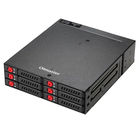 OImaster 6 Bays Mobile Backplane Support 2.5'' SATA HDD SSD Hard Drive with Cooling Fan Locker Hot-swap 6Gbps Transmission ► Photo 1/1