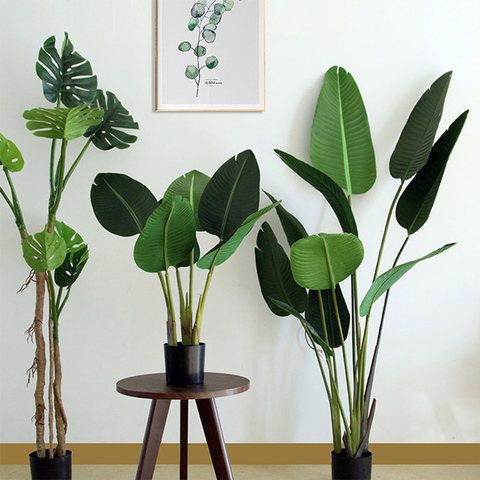 80CM 6 Leaves Artificial Slik Traveller's Tree High Quantity Family Garden Party Decorative Fake Plants Tree Without Pot ► Photo 1/6