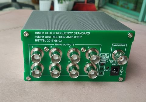 Latest Version  by BG7TBL OCXO benchmark frequency standard 8 port output 10MHz Distribution amplifier ► Photo 1/4