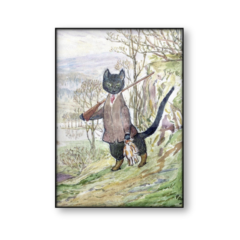 Kitty In Boots Nursery Prints Decor Wall Art Vintage Poster Beatrix Potter Retro Canvas Print Painting Baby Room Home Decoration Alitools - Beatrix Potter Home Decor