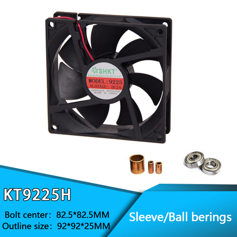 92mm x 25mm KT9225H Brushless PC Case CPU Cooler Cooling DC Fan 2 pin 12 V / 24 V Sleeve and Ball Bearing 92mm x 25mm ► Photo 1/5