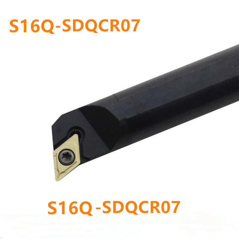 S12M / S16Q-SDQCR07 inner hole turning tool + 10PCS carbide turning tool DCMT070204 VP15TF / UE6020 / US735 lathe tool ► Photo 1/6