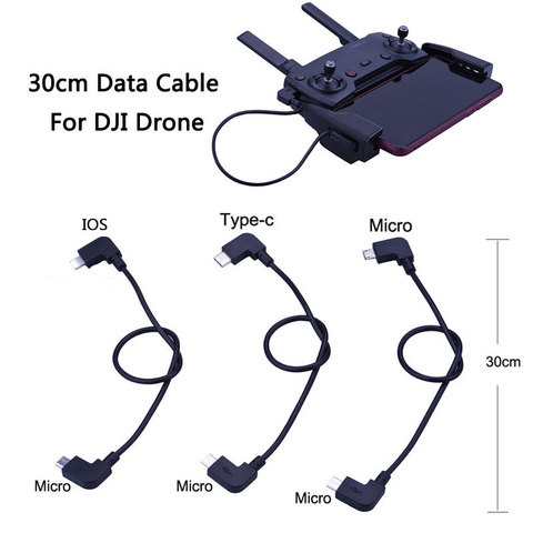 OTG Data Cable For DJI Spark AIR 2 Mavic 2 Pro Zoom Mini Hubson Zino Micro-USB Type-C Adapter Connector Phone Tablet Controller ► Photo 1/6