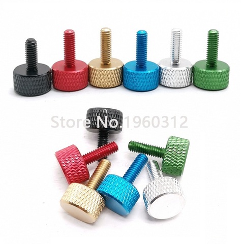 5pcs/lot M3 M4*6/8/10/12/16 colourful aluminum knurled hand tighten thumb screw ► Photo 1/6